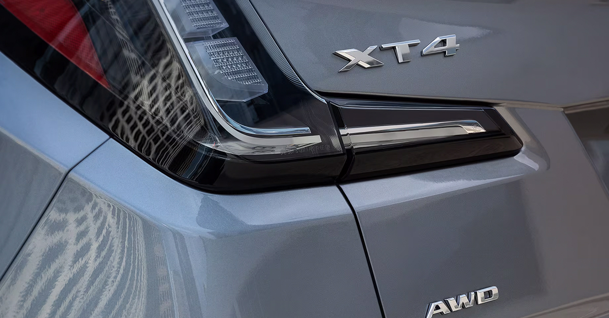 2025 Cadillac XT4 rear badging near the brake light