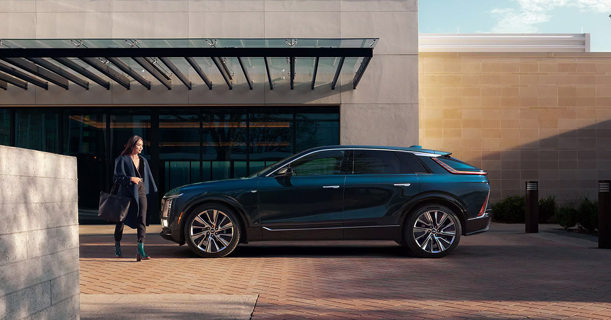 2025 Cadillac Lyriq Building by a building exterior